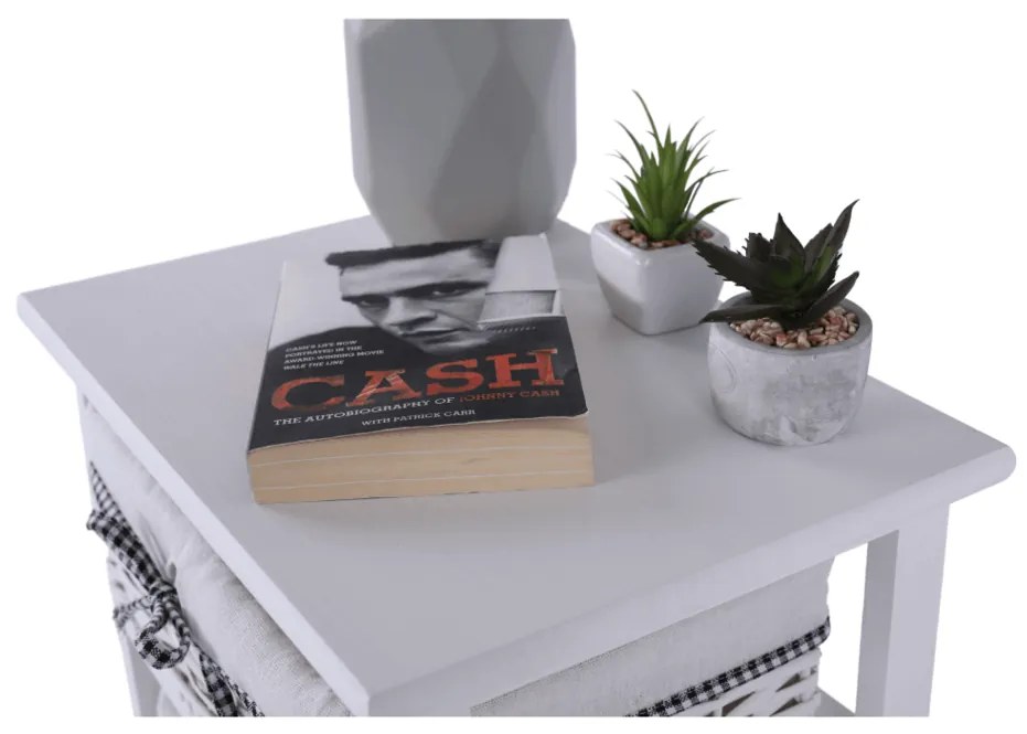 Tempo Kondela Komoda Ruby biela, 73 cm