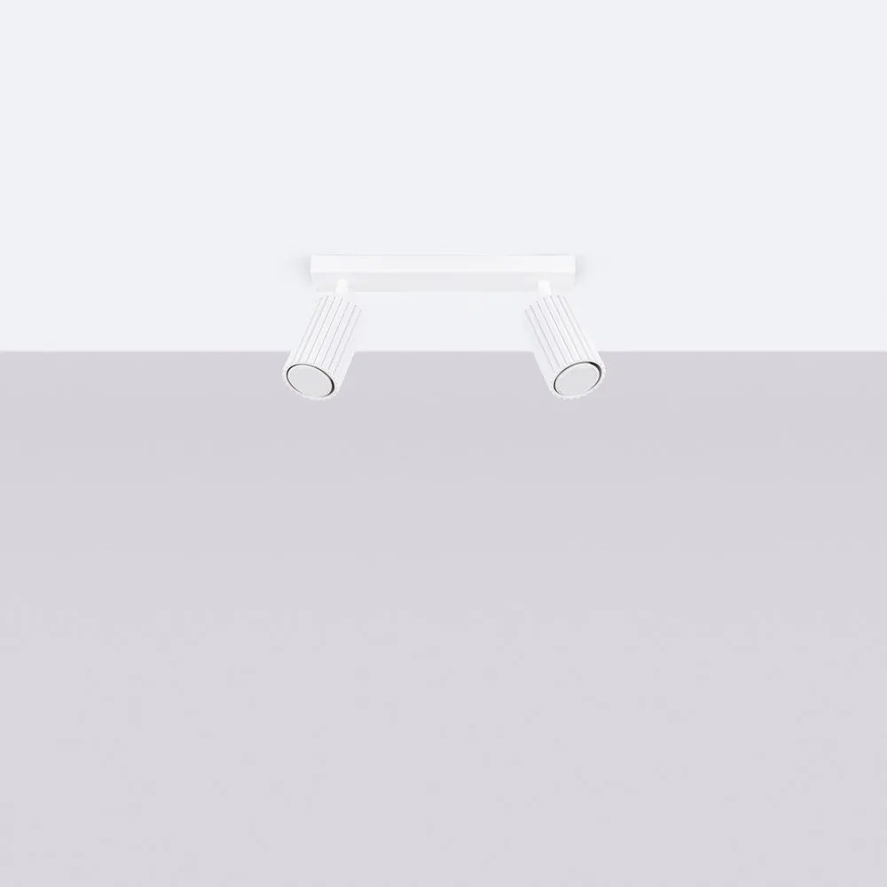 Biele bodové svietidlo 6,5x30 cm Gleam – Sollux