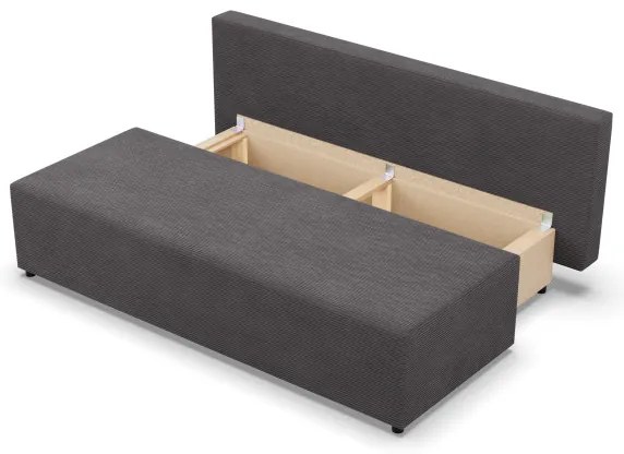 Dvojmiestna pohovka FERMO Poso rozkladacia, tmavosivá