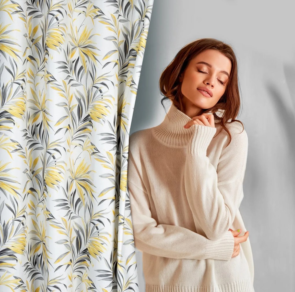 ZÁVES NA KRÚŽKOCH ELIA 140X250 CM VZOROVANÁ