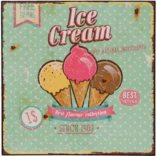 Obraz Ice Cream, MDF 25x25cm