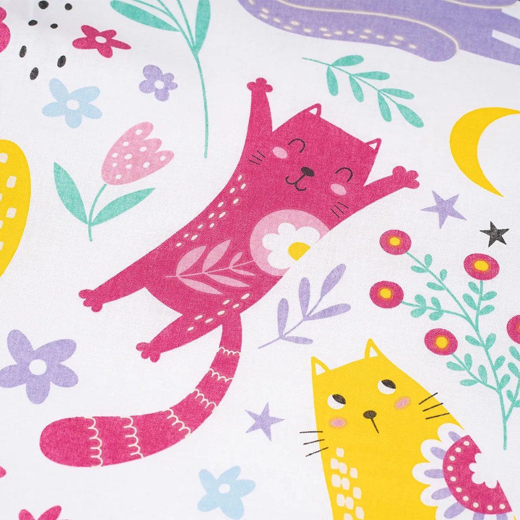 4Home Deětské bavlnené obliečky Playful Paws, 140 x 200 cm, 70 x 90 cm