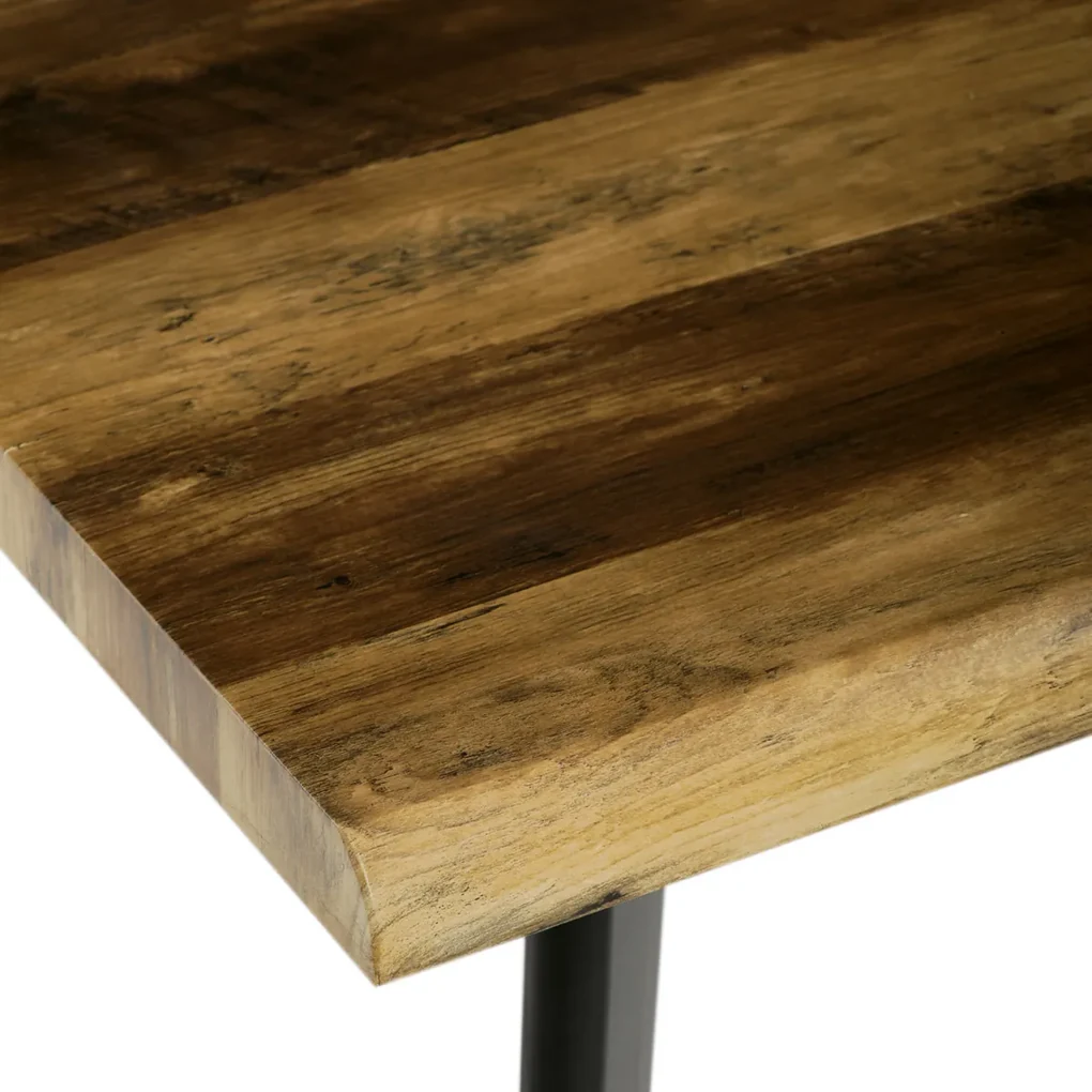 Autronic - Stůl jídelní, 160x90x75 cm, MDF deska, dekor staré dřevo, kov, černý lak - HT-F4416 OLW AKCE NOVINKA