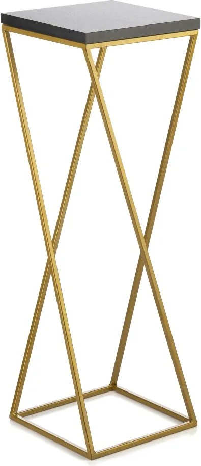 STOJAN NA KVETINÁČ LOFT7 70X24X24 CM ZLATÁ/ČIERNA