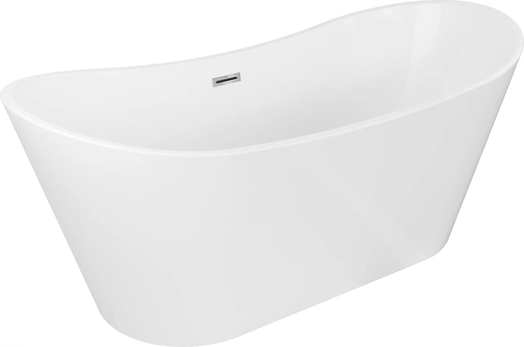 Mexen Montana voľne stojaca vaňa 180 x 90 cm, biela, prepad chróm 5201180