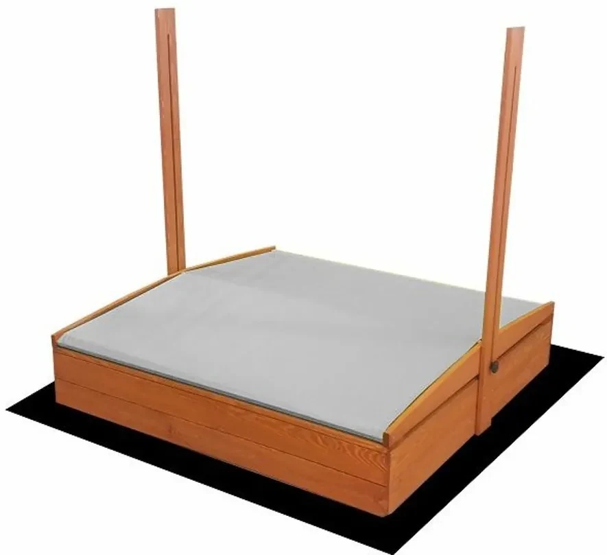 Sun Active Drevené pieskovisko so strieškou Slim, sivé - 120 cm