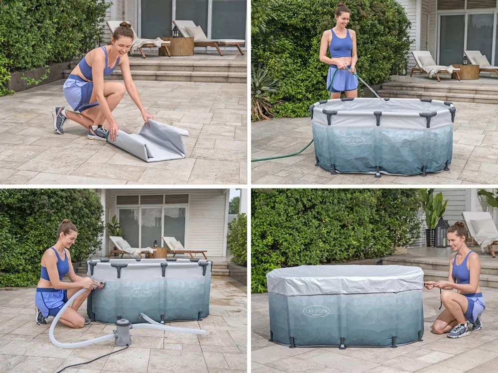Ľadová vaňa Glacial Dip WALKING Tank Set + Pumpa 150x90cm Bestway 6002N