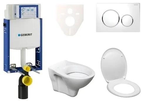 Cenovo zvýhodnený závesný WC set Geberit na zamurovanie + WC Ceramia S-Line Pro 110.302.00.5ND4