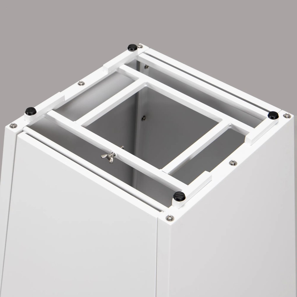 Stôl s plynovým ohniskom Berry biely