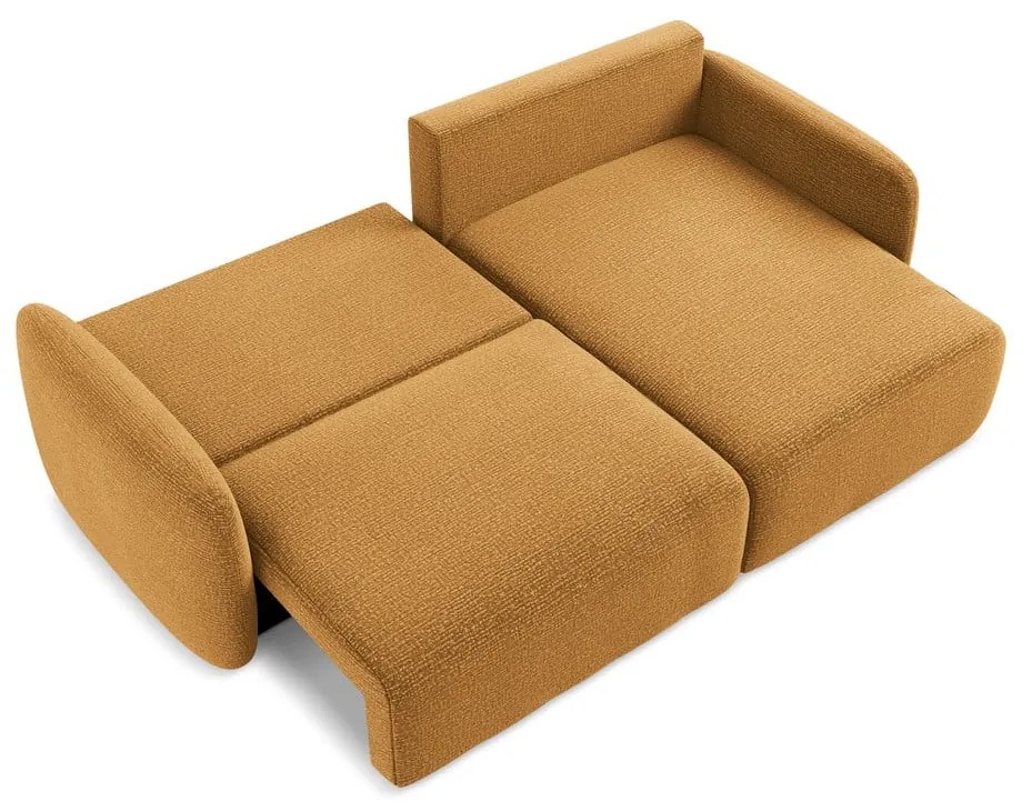 Oranžová rozkladacia/s úložným priestorom rohová pohovka (pravý roh) Kalena – Makamii