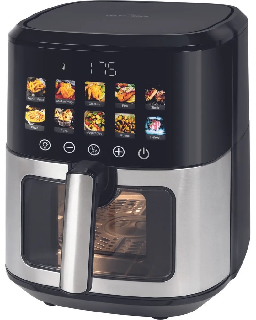 ProfiCook FR 1286 H teplovzdušná fritéza s grafickým displejom a dotykovým senzorom, 6,5 l