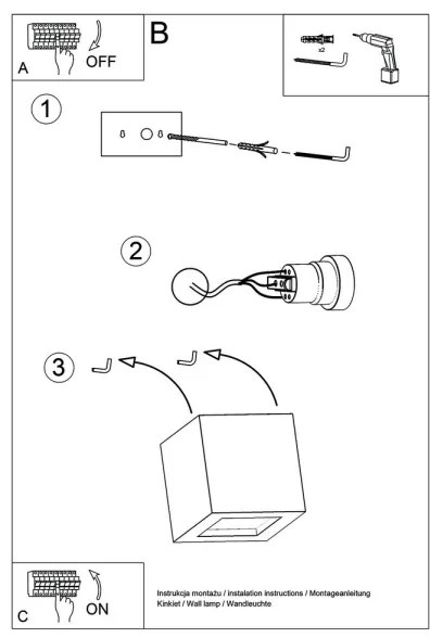 Sollux SL.0871 - Nástenné svietidlo LEO 1xE27/60W/230V šedá