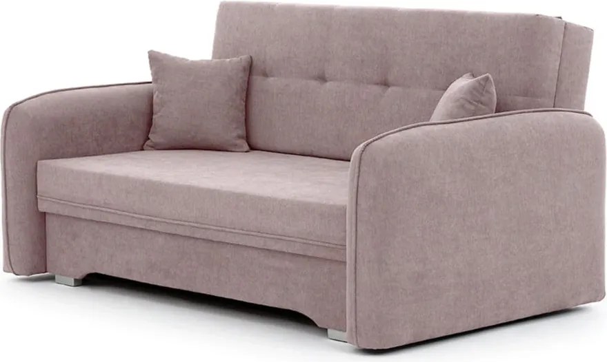 Ružová ženilková rozkladacia/s úložným priestorom pohovka 155 cm Laine – ELTAP