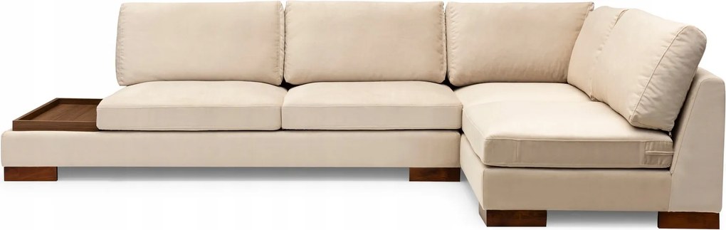 Rohová sedačka s taburetkou Tullia (béžová) (p)