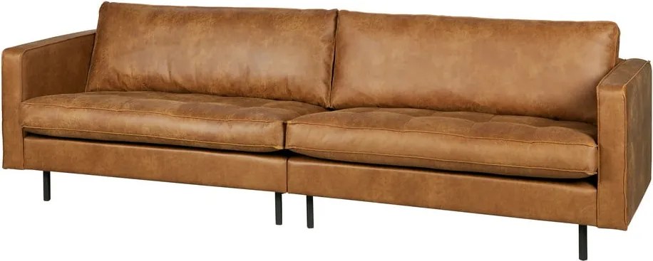 Hnedá pohovka z imitácie kože 277 cm Rodeo – WOOOD