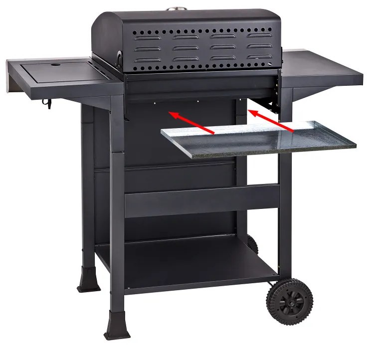 DEMA Plynový gril záhradný 3+1 horáky 12,6 kW Oklahoma