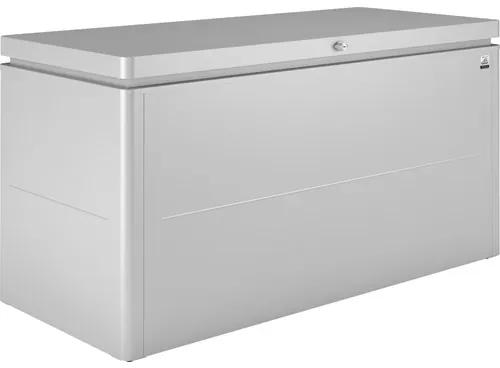 Záhradný box na podušky Biohort LoungeBox 160, 160x70x83,5 cm strieborný metalický