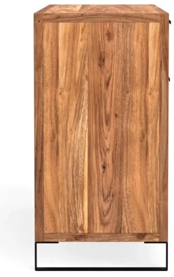 furniture-nabytek.cz - Masívna komoda Sydney z akáciového dreva, lakovaná, hnedá – 126×45×84 cm