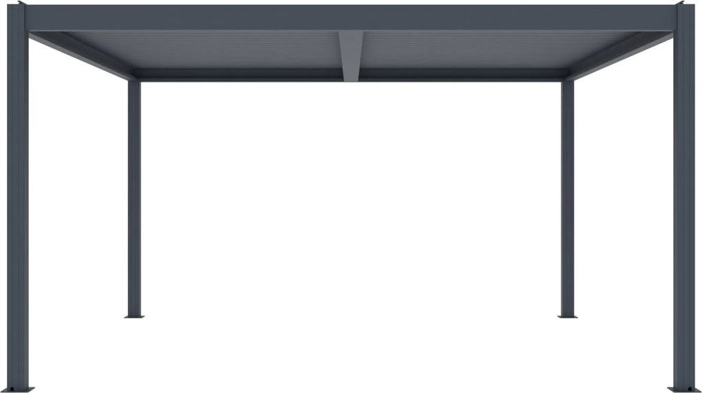 Bioklimatická pergola G21 Austin 4x4 m, antracitová hliníková