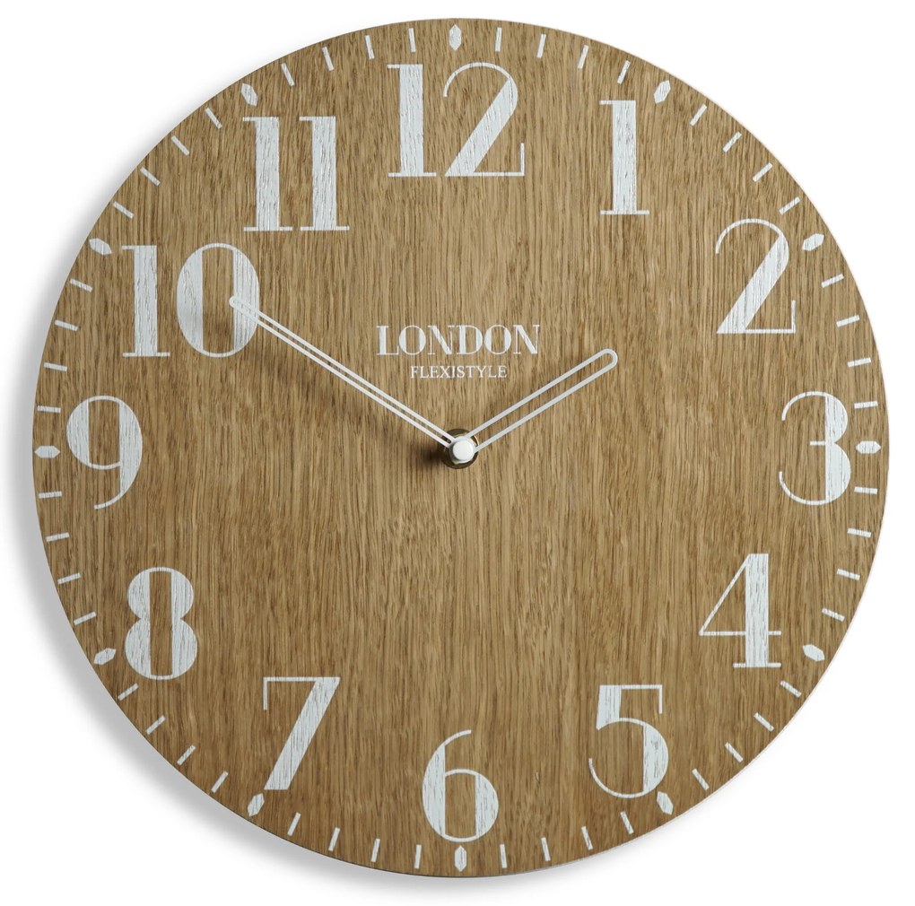 Dekorstudio Moderné drevené hodiny EKO London Retro Dub 30cm