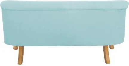 Detská sedačka ľanová modrá 17 cm Drevo