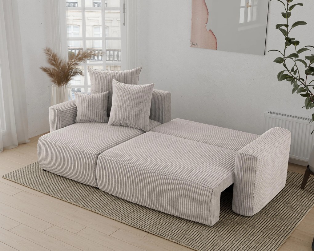 Rohová sedačka Denia (L) (mliečna). Akcia -20%. Vlastná spoľahlivá doprava až k Vám domov. 1133127