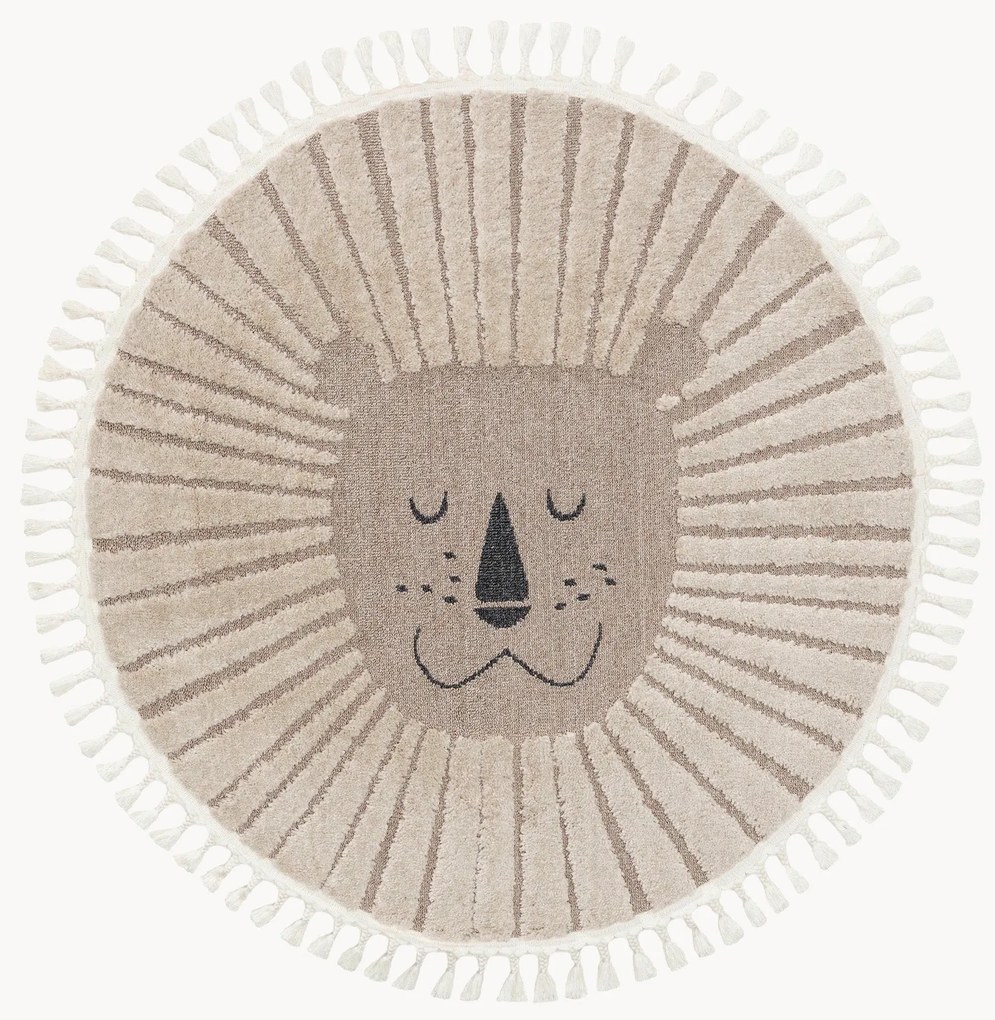Okrúhly detský koberec so strapcami Momo
