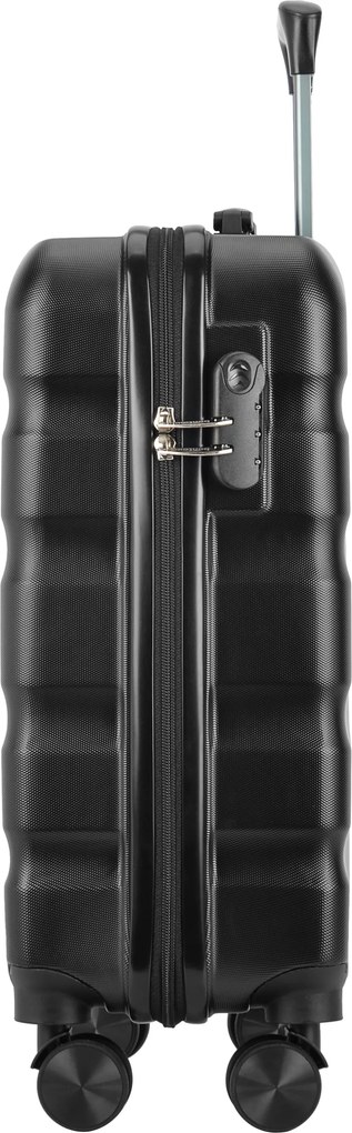 BONTOUR „Wave“ 3-dielna súprava kufrov s dvojitými kolieskami, s TSA zámkom, čierna