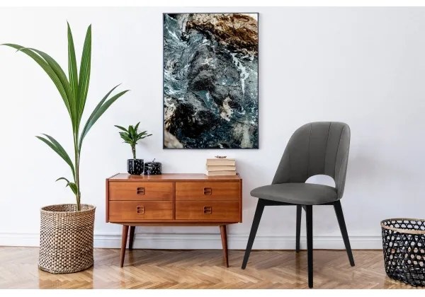 Jedálenská stolička BOVIO 86x48 cm šedá/buk