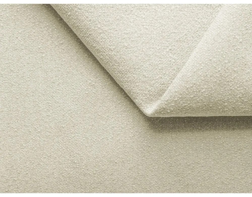 Krémovobiela modulárna rohová pohovka z textílie buklé Ailani – Makamii