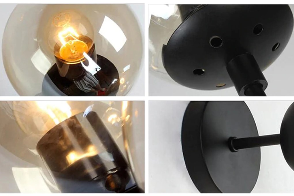 Nástenné svietidlo APP750-1W - čierne