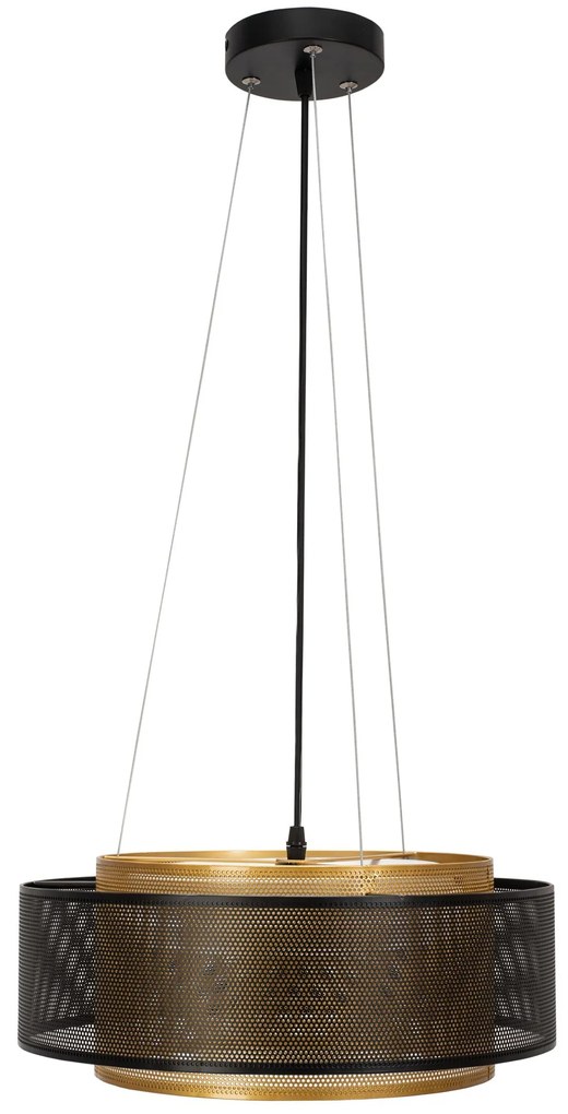 Toolight Toolight, LED závesné stropné svietidlo 40cm APP1000-CP, čierna-zlatá, OSW-07551