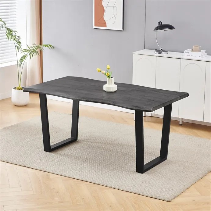 Autronic BONTEC Jedálenský stôl 160x90cm, mdf, sivý dub, HT-F4216 GREY Farba: Šedá