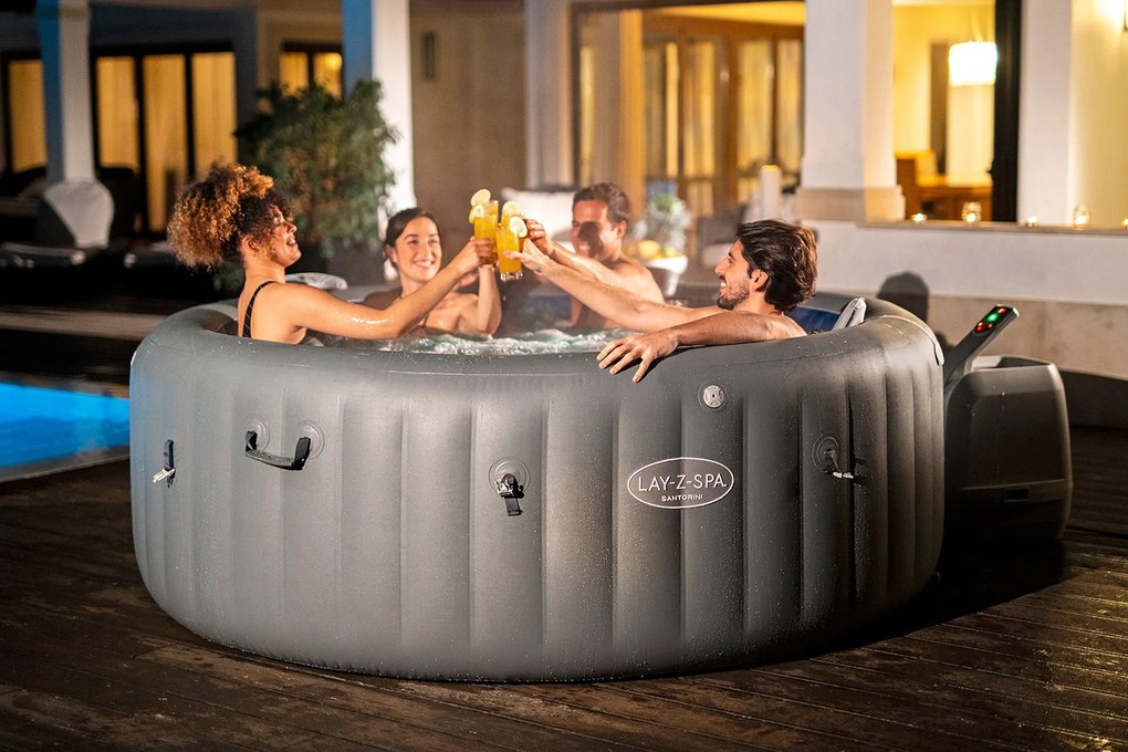 BESTWAY Lay-Z-Spa Santorini EnergySense HydroJet Pro Vírivka, 216 x 80 cm, 7 osôb 6001T