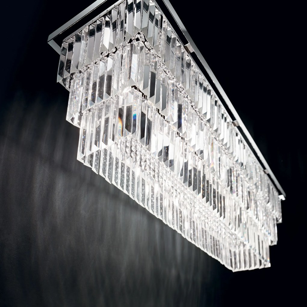 IDEAL LUX 166360 MARTINEZ SP8 závesné svietidlo chróm