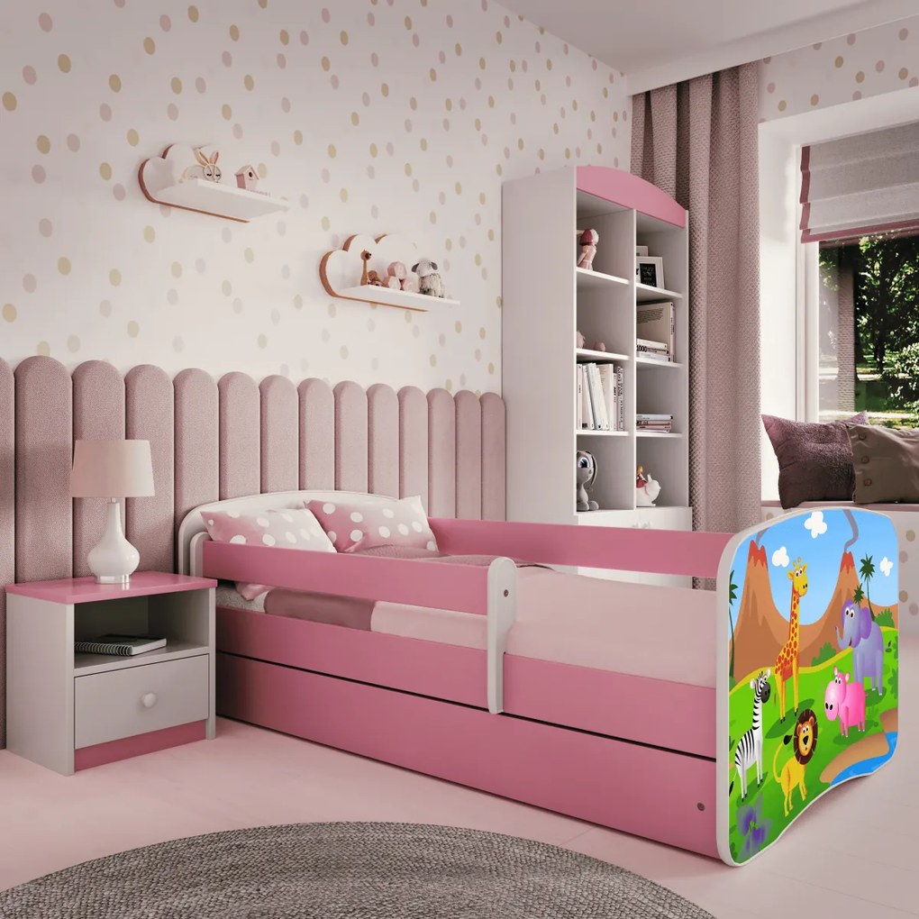 Detská posteľ Babydreams safari ružová