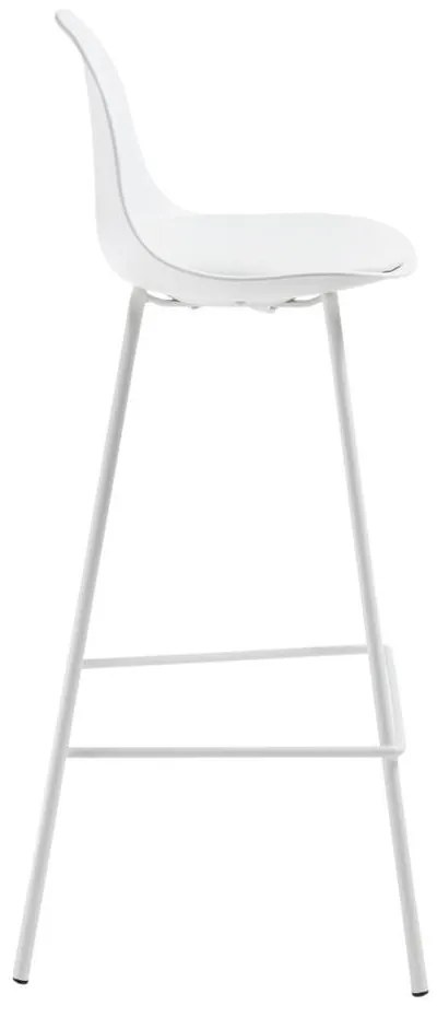 Biela barová stolička (výška sedadla 65 cm) Brighter – Kave Home