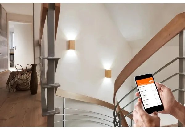 Ledvance - LED Stmievateľné nástenné svietidlo SMART+ WOOD LED/12W/230V Wi-Fi