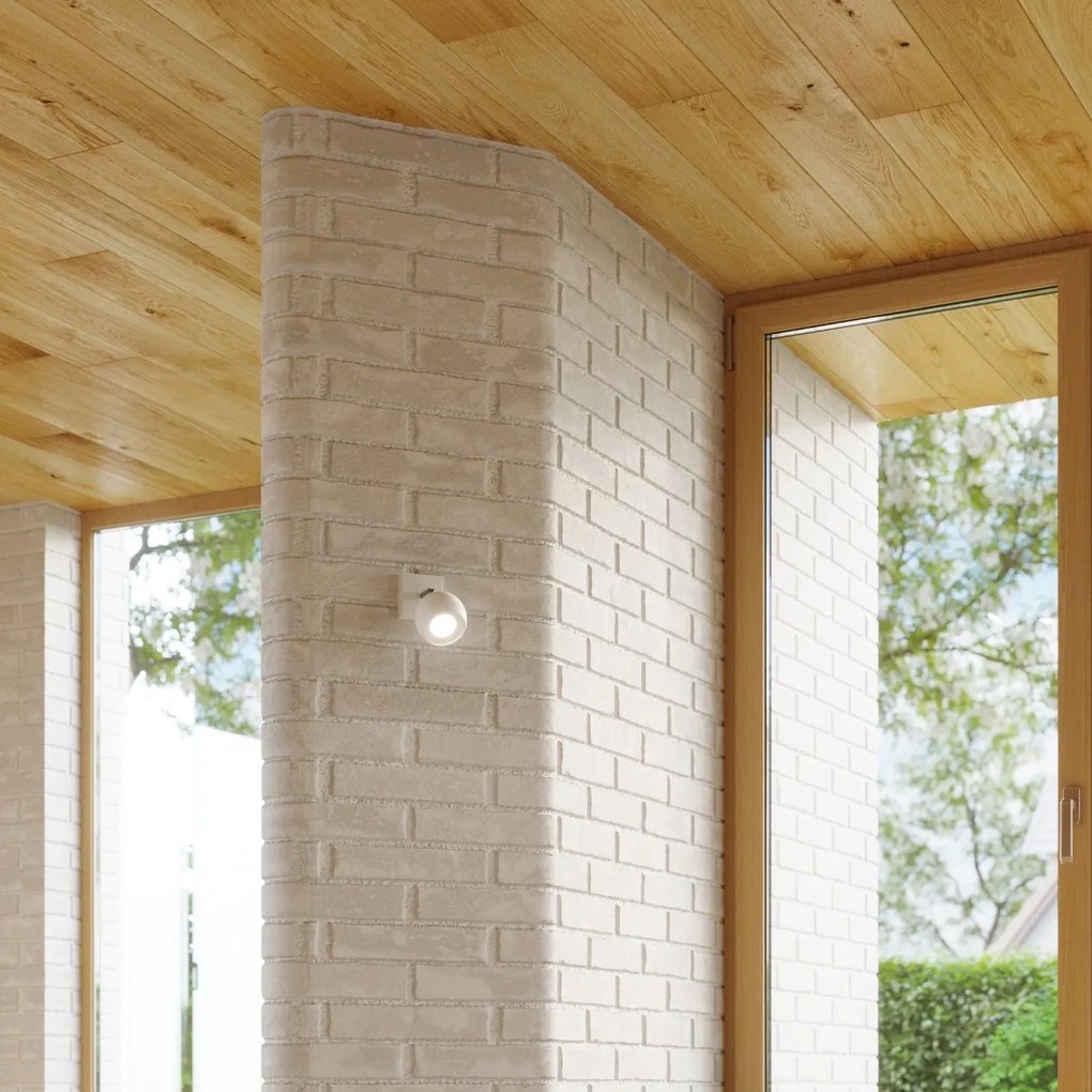 Bodové svietidlo Oculare, 1x biele kovové tienidlo, (možnosť polohovania)