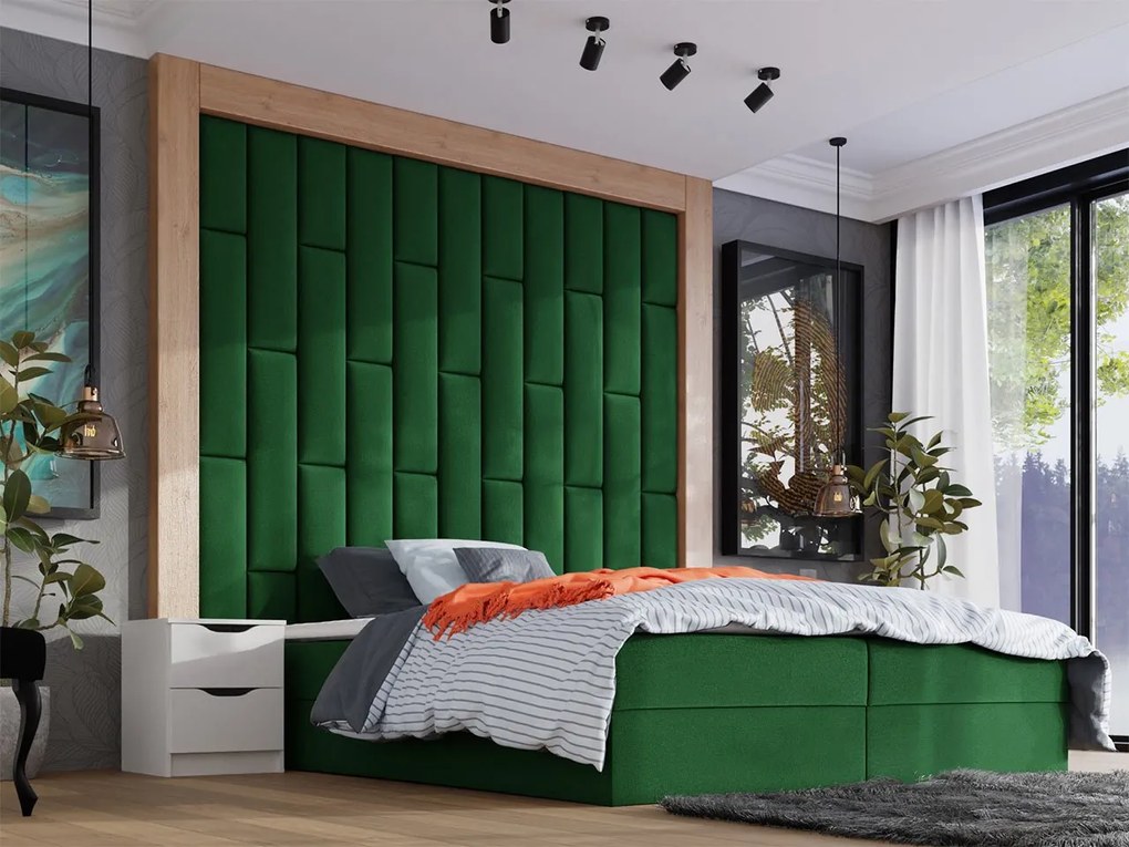 Čalúnený nástenný panel Pag 80x20, Farba čalúnenia:: ekokoža Soft 011 (čierna)