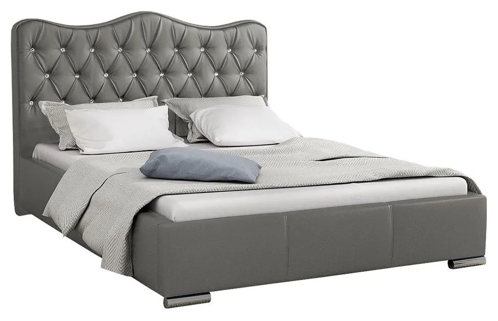 Posteľ Ratoni, Rozmer postele: 140x200, Dostupné poťahy: ekokoža Soft 011 (čierna)