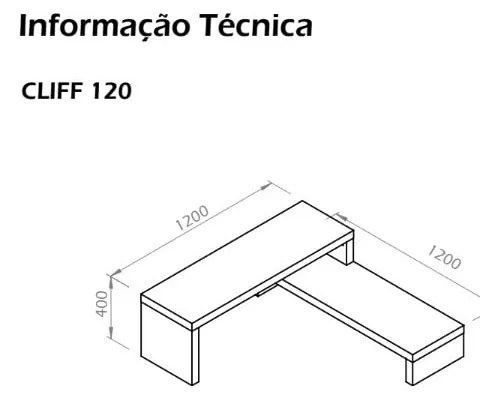 Biely variabilný stolík TemaHome Cliff Walnut