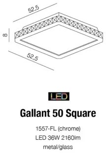 LED stropné svietidlo Gallant 50