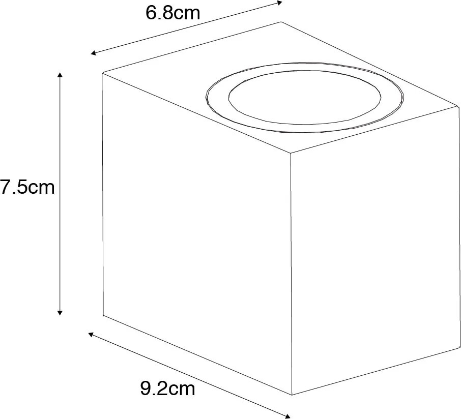 Inteligentné vonkajšie nástenné svietidlo čierne IP65 vrátane Wifi GU10 50mm - Baleno