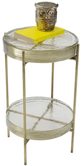 Ice Double príručný stolík zlatý Ø30 cm