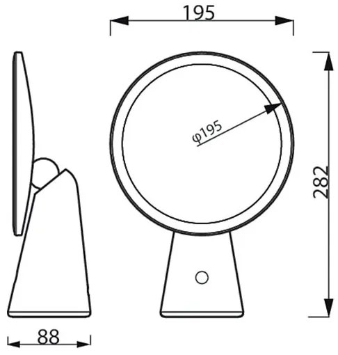 Philips - Stmievateľné kozmetické zrkadielko s LED podsvietením MIRROR LED/4,5W/5V