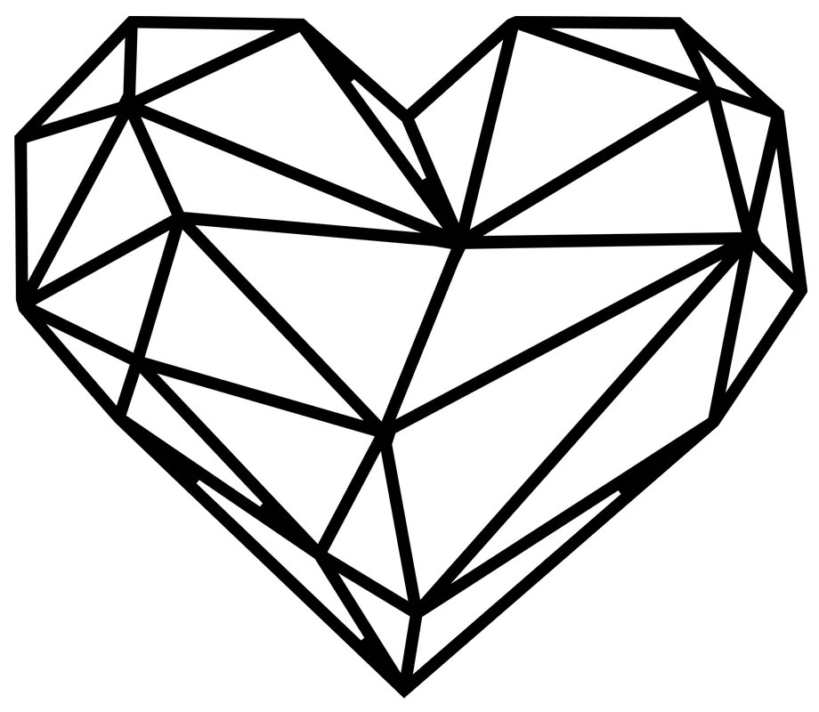 AMADEA Drevená dekorácia Srdce na stenu - čierne 40 cm, český výrobok