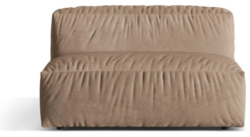 Svetlohnedý zamatový modul pohovky (stredový diel) Martina – Micadoni