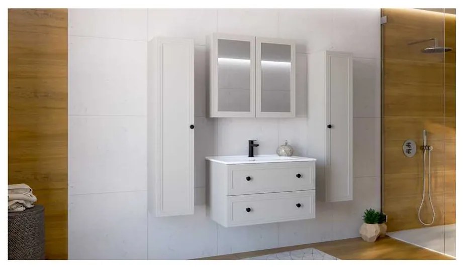 Skrinka pod umývadlo Bondi 80 cm, krémová