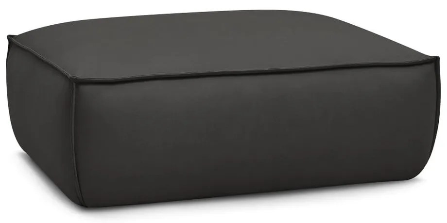 Čierna podnožka z imitácie kože Boheme – Bobochic Paris